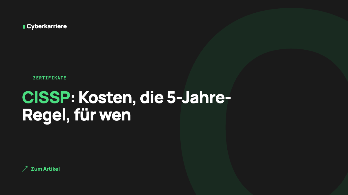 Titelbild: CISSP Zertifizierung