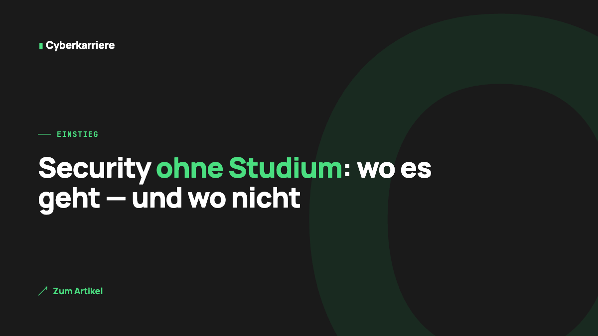 Titelbild: Cyber Security ohne Studium